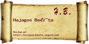 Hajagos Beáta névjegykártya